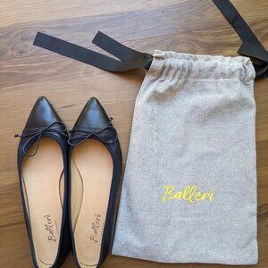 Classic Two Tone Leather Ballet Flats